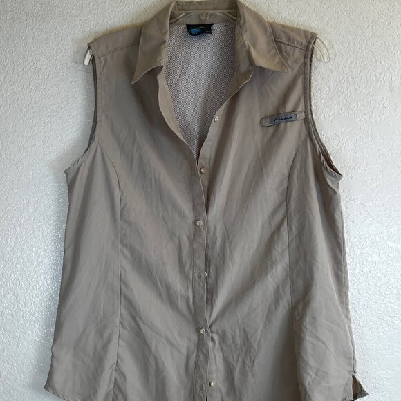 Willit Vest Women Size XL Tan Lightweight GOLF Soft Shell Button - Picture 1 of 5